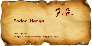 Fodor Hanga névjegykártya