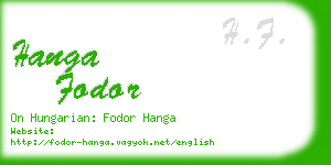 hanga fodor business card